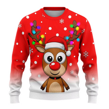 Load image into Gallery viewer, Cute Elk 3D Printed Christmas Sweatshirt for Men and Women