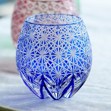 Load image into Gallery viewer, Hand Engraved Edo Kiriko Crystal Whiskey and Sake Glass