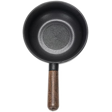 Load image into Gallery viewer, Black Sandalwood Handle Coarse Pottery Tea Strainer with Integrated Tea Filter