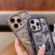 Load image into Gallery viewer, Luxury Glitter Butterfly Rhinestone Case for iPhone
