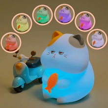 Load image into Gallery viewer, Rechargeable Silicone Cat Night Light - Soft Touch Mood Lamp