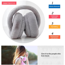 Load image into Gallery viewer, Wireless Plush Earphones with Bluetooth 5.2 and Warm Fur Design