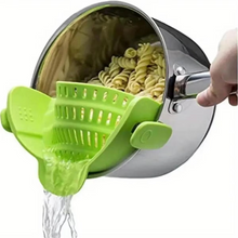 Load image into Gallery viewer, Adjustable Clip On Pot Strainer for Pots Pans and Bowls