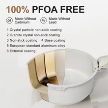 Load image into Gallery viewer, 17 Piece Nonstick Cookware Set with Detachable Handle for Induction and Gas Stovetops