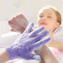 Load image into Gallery viewer, Reversible Exfoliating Shower Gloves, Body Scrub and Cleansing Gloves for Smooth Skin