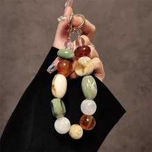 Load image into Gallery viewer, Retro Beaded Alien Charm Phone Strap and Keychain