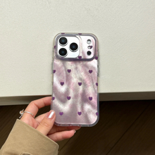 Load image into Gallery viewer, Exquisite Purple Loving Heart Fine Sand Texture Protective Case with Pendant