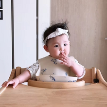 Load image into Gallery viewer, Soft Silicone Waterproof Baby Bib with Cute Print and Adjustable Fit