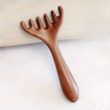 Load image into Gallery viewer, Sandalwood Antler-Shaped Gua Sha Scalp Massager
