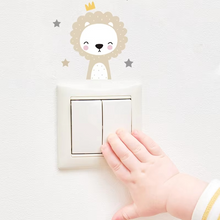 Load image into Gallery viewer, Boho Animal Smile Wall Switch Stickers Set for Kids and Nursery Rooms