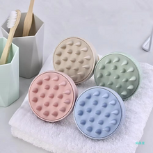 Load image into Gallery viewer, Wheat Straw Silicone Scalp Massage Shampoo Brush with Soft Silicone Bristles