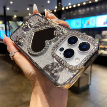 Load image into Gallery viewer, Butterfly Glitter Diamond Mirror Case for iPhone