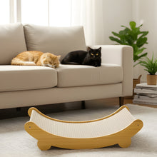 Load image into Gallery viewer, Wooden Cat Scratching Panel with Integrated Cozy Bed