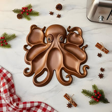 Load image into Gallery viewer, Rustic Handmade Octopus Charcuterie Board, Sustainable Wood Serving Platter