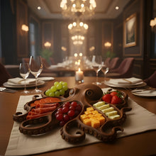 Load image into Gallery viewer, Rustic Handmade Octopus Charcuterie Board, Sustainable Wood Serving Platter