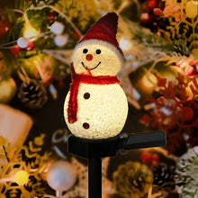 Load image into Gallery viewer, Snowman Solar Lights for Playful Winter and Christmas Outdoor Decoration