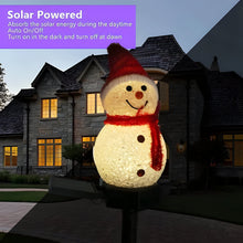 Load image into Gallery viewer, Snowman Solar Lights for Playful Winter and Christmas Outdoor Decoration