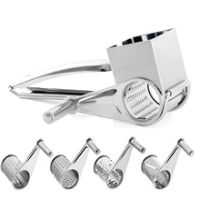 Load image into Gallery viewer, Rotating Stainless Steel Cheese Grater for Effortless Kitchen Preparation