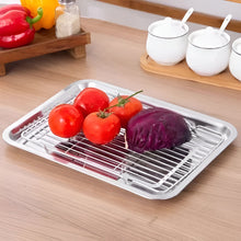 Load image into Gallery viewer, Stainless Steel Baking Sheet Set with Removable Cooling Rack