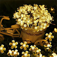 Load image into Gallery viewer, Solar Powered Sakura String Lights for Outdoor Decorative Lighting