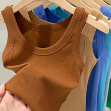 Load image into Gallery viewer, Women's Solid Round Neck Ribbed Tank Top