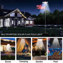 Load image into Gallery viewer, Elite Solar-Powered LED Flagpole & Outdoor Light