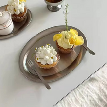 Load image into Gallery viewer, Premium Stainless Steel Oval Dinner Plates for Everyday Meals and Entertaining
