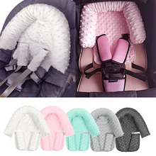 Load image into Gallery viewer, Baby Car Seat Head Support Pillow and Strap Covers Set for Infant Neck Protection
