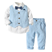 Load image into Gallery viewer, Boys Formal Cotton Outfit Set for Toddlers and Kids