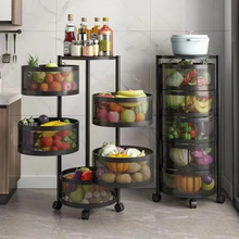 Load image into Gallery viewer, 360° Rotating Multi-Layer Kitchen Round Storage Rack