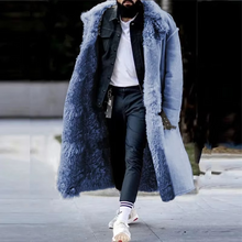 Load image into Gallery viewer, Men's Luxury Faux Fur-Lined Winter Coat – Extended Sizes Available