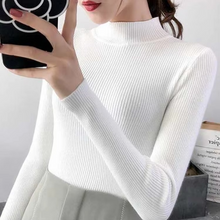 Load image into Gallery viewer, Women’s Mock Neck Knit Sweater – Slim Fit, Vintage-Inspired Pullover for Fall and Winter