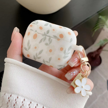 Load image into Gallery viewer, Floral Print Silicone Earphone Case with Keychain for Wireless Earbuds