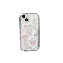Load image into Gallery viewer, Glittering 3D Vintage Pink Heart Photo Frame Chic Phone Case