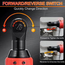 Load image into Gallery viewer, 12V/18V Cordless Right Angle Impact Ratchet Wrench, 3/8" Rechargeable Electric Driver Tool