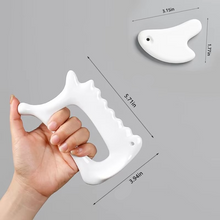 Load image into Gallery viewer, White Ceramic Guasha Scraping Board for Full Body Massage and Lymphatic Drainage