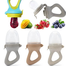 Load image into Gallery viewer, Silicone Baby Fruit Feeder and Teething Pacifier with Protective Cover
