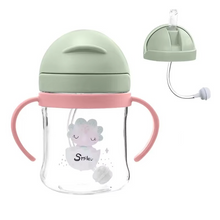 Load image into Gallery viewer, 8.5 oz Baby Training Cup with Double Handles and Flip Lid Leakproof Design