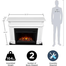 Load image into Gallery viewer, 55 Inch Electric Fireplace with Insert Heater and Realistic Flame Effect
