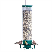 Load image into Gallery viewer, Metal Window Bird Feeder with Weight-Activated Rotating Perch and Seed Capacity
