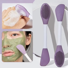 Load image into Gallery viewer, Double Head Silicone Face Mask Brush and Facial Pore Cleaner