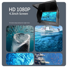 Load image into Gallery viewer, Portable 1080P HD Fish Finder Underwater Camera with 4.3 Inch LCD and Night Vision