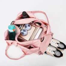 Load image into Gallery viewer, Women’s Waterproof Sport and Travel Duffel Bag with Shoe Compartment