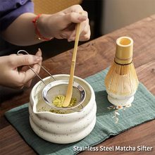 Load image into Gallery viewer, Traditional Japanese Matcha Tea Set with Ceramic Bowl and Bamboo Whisk