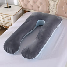 Load image into Gallery viewer, U-Shaped Full Body Support Pillow with Soft Fleece Cover