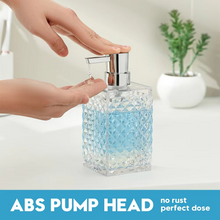 Load image into Gallery viewer, Clear Acrylic Soap Dispenser with Silver Pump 10 oz Transparent