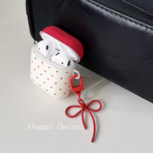 Load image into Gallery viewer, Round Wave Point Bow Pendant IMD Earphone Case for Apple AirPods