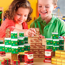 Load image into Gallery viewer, Magnetic Building Tiles Christmas Edition STEM Sensory Blocks for Toddlers