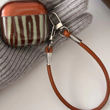 Load image into Gallery viewer, Retro Brown Shell Rope Earphone Case with Wireless Bluetooth Charging Box