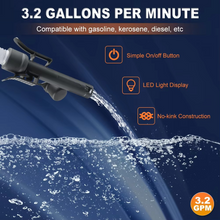 Load image into Gallery viewer, Advanced 3.2GPM Auto-stop DC 12V Fuel Transfer Pump with Leak Protection & 4-Tank Adapter